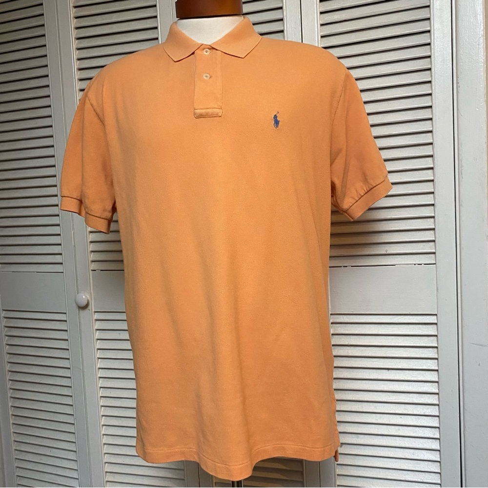 Polo by Ralph Lauren Size Large Orange Cotton Mesh